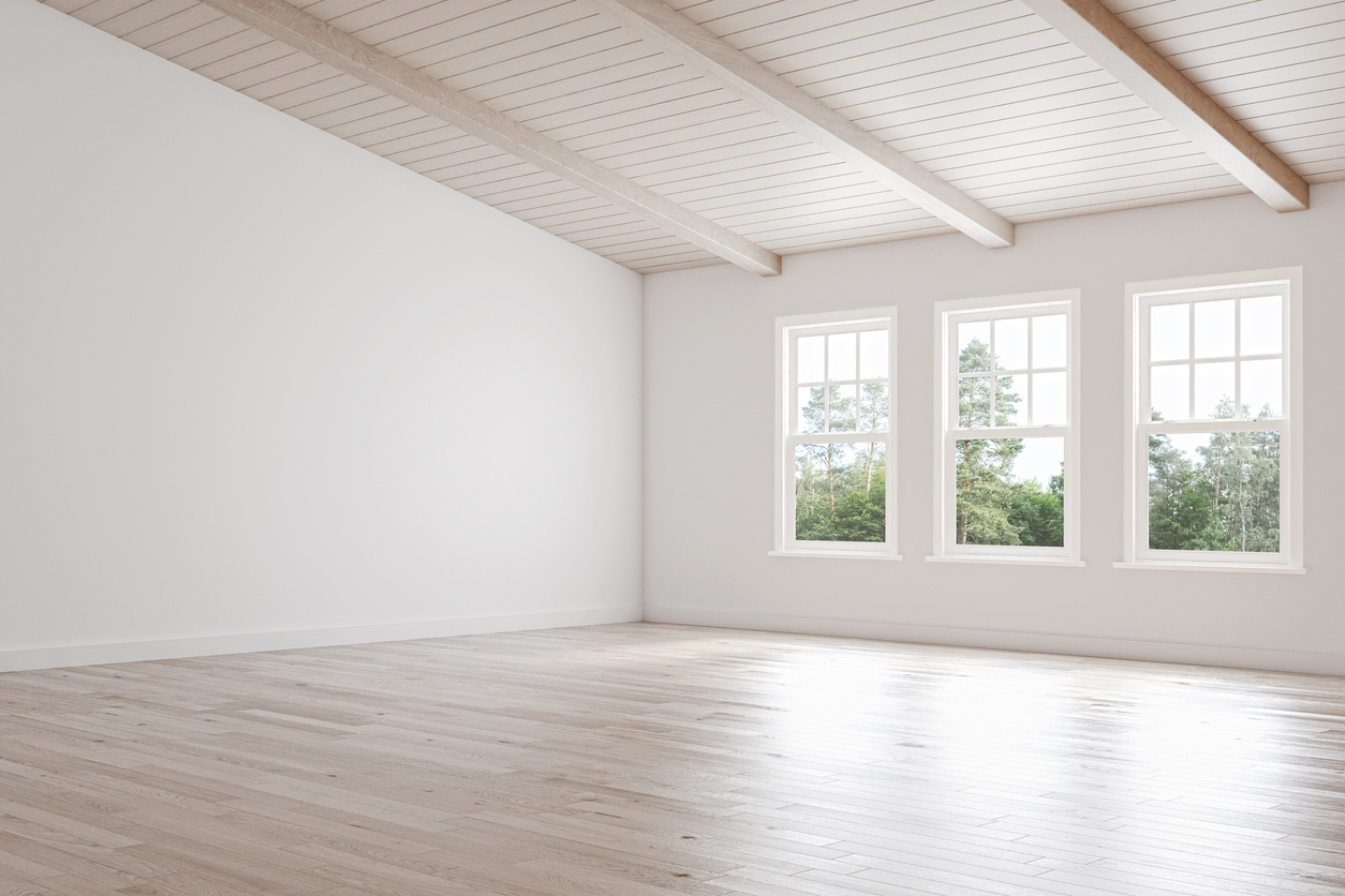 Vacant home interior during probate requiring insurance coverage